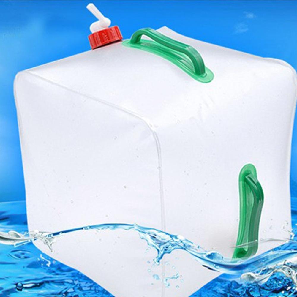 Large Collapsible Water Bag Camping Gear PVC Outdoor Foldable Drinking Water Bag Water Carrier Container for Camp Picnic