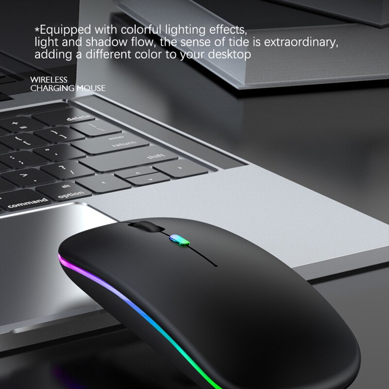 Bezprzewodowa mysz z Bluetooth RGB akumulator Silent Mause 2.4G ergonomiczne myszy do gier myszka komputerowa dla gracza Laptop akcesoria PC