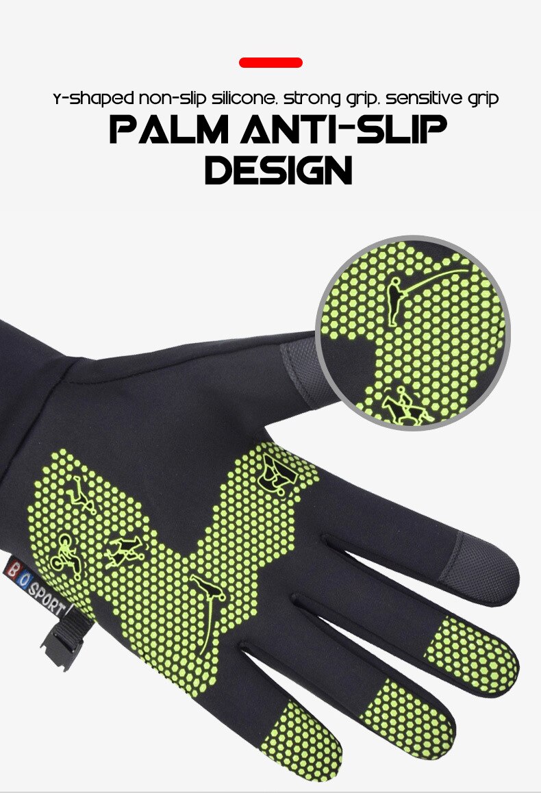 Guantes de invierno FANGBLUE para hombre, guantes para ciclismo, ciclismo, esquí, pantalla táctil, accesorios de pesca antideslizantes, impermeables, Unisex