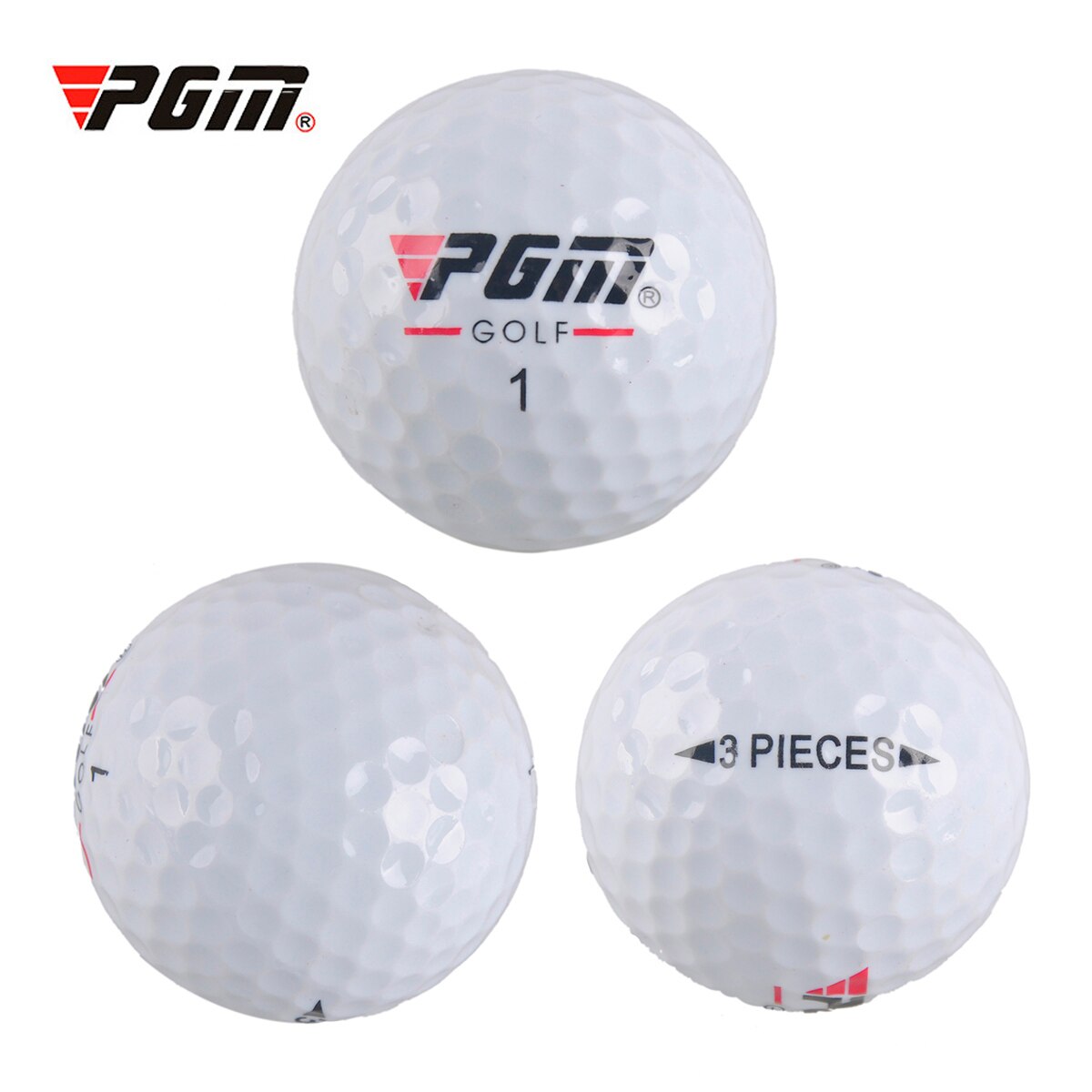 Pgm Outdoor Sport Golf Game Training Match Concurrentie Rubber Drie Lagen Hoogwaardige Golfbal Wit