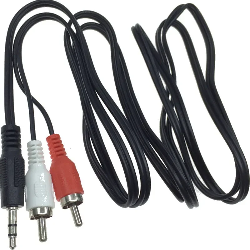 3,5mm Stereo-Stecker ein 2rca Phono-Stecker Audio--AV-Video-Kopfhörer Adapter Anschluss Kabel Kabel Kabel Auto Kabel Splitter