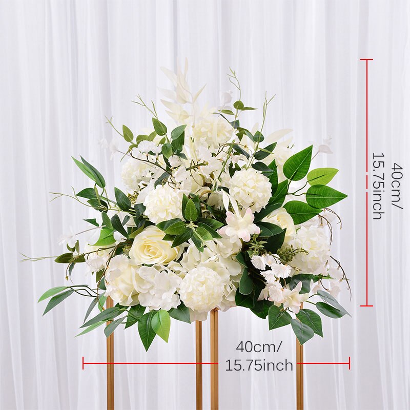 DIY wedding table centrepieces artificial flower ball backdrop wedding decor road lead wall hotel shop party silk flowers: 03