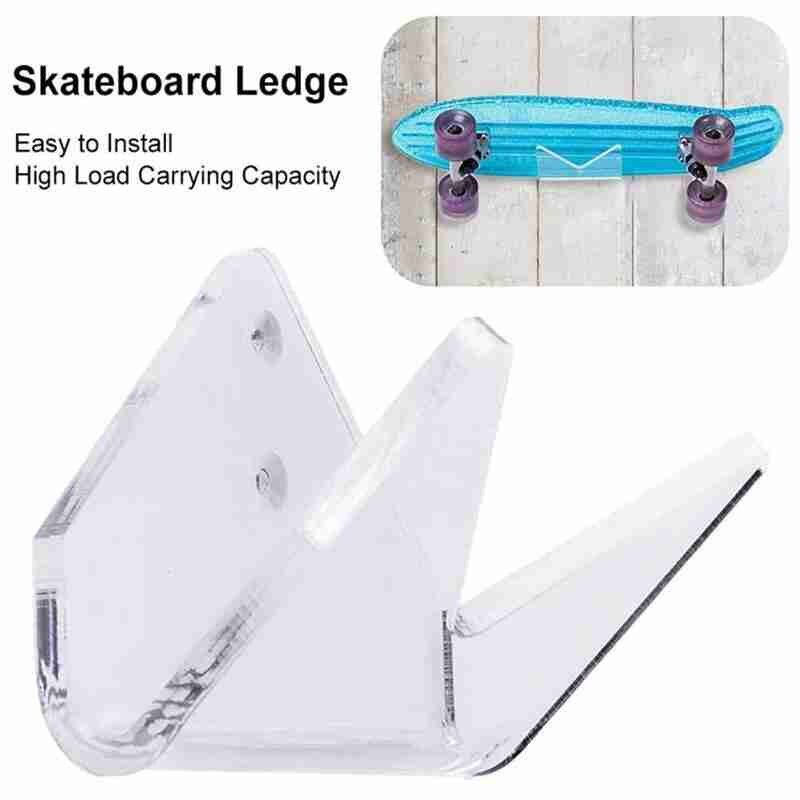 Skateboard muurbeugel display standaard houder acryl scooter deck transparant longboard rek skateboards standaard ski skate  f1 b 8