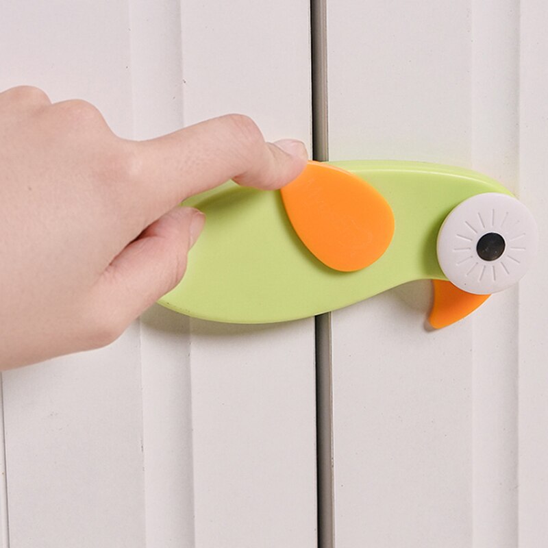 Cerradura protectora para cajones, seguro para bebés, herramientas antipellizco, lindo dibujo de pájaros, seguro de seguridad para bebés, cerradura de seguridad