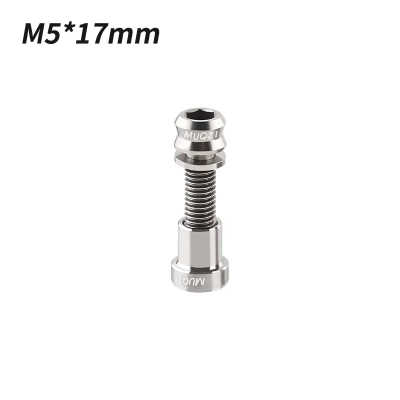 MUQZI Titanschraube M5x17 19mm Vorbauschraube Rennrad Lenker Vorbauschraube: Grau