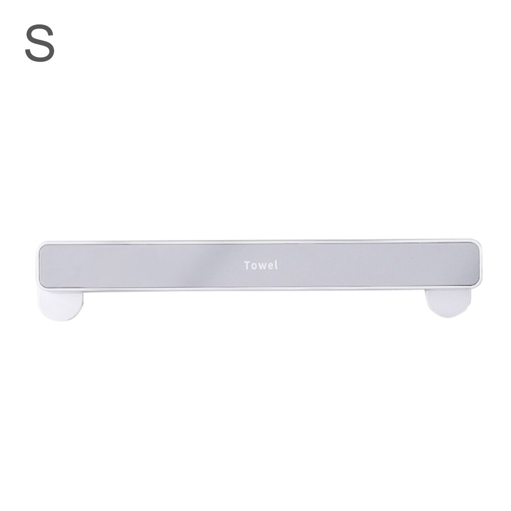 Soporte de toalla adhesiva, colgador de toallas montado en la pared, soporte de rollo para barra de toalla de baño, gancho colgante, organizador de baño: A / 25.7x6.5x2.8cm