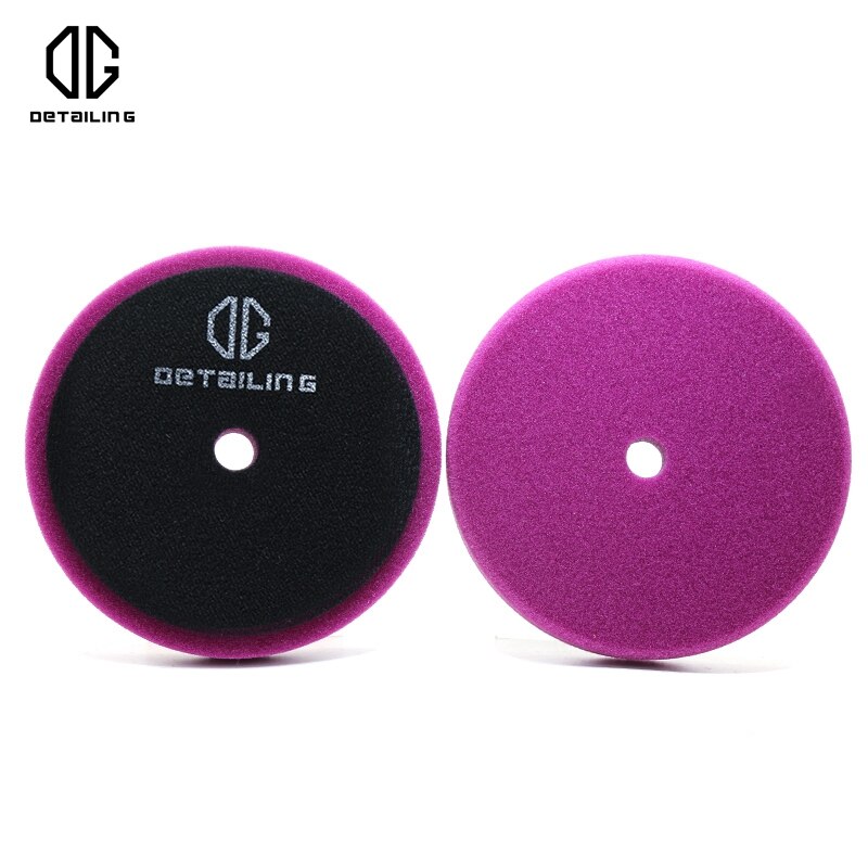 DETAILING Purple Sponge Cutting Pad 5 inch Hook and Loop Heavy Cut Foam Pad Car Polishing Pad