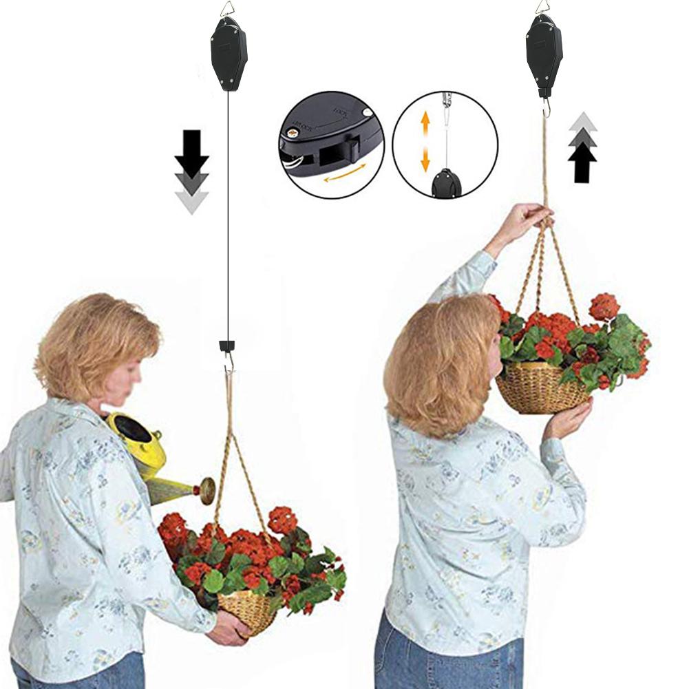 Adjustable Plant Hanger Hook with Locking Mechanism for Hanging Plants, Garden Flower Baskets, Pots and Bird Feeders
