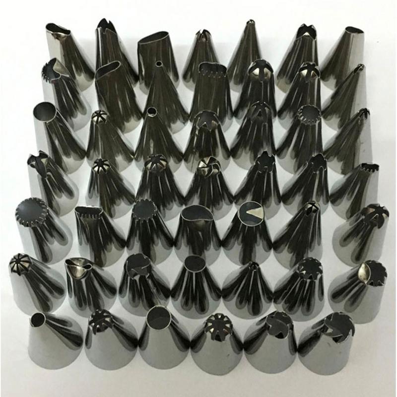 48 Stks/set Rvs Icing Piping Nozzles Pastry Tips Set Cake Bakken Gereedschap Nozzles Cupcake Cake Decorating Gereedschap Tips Set