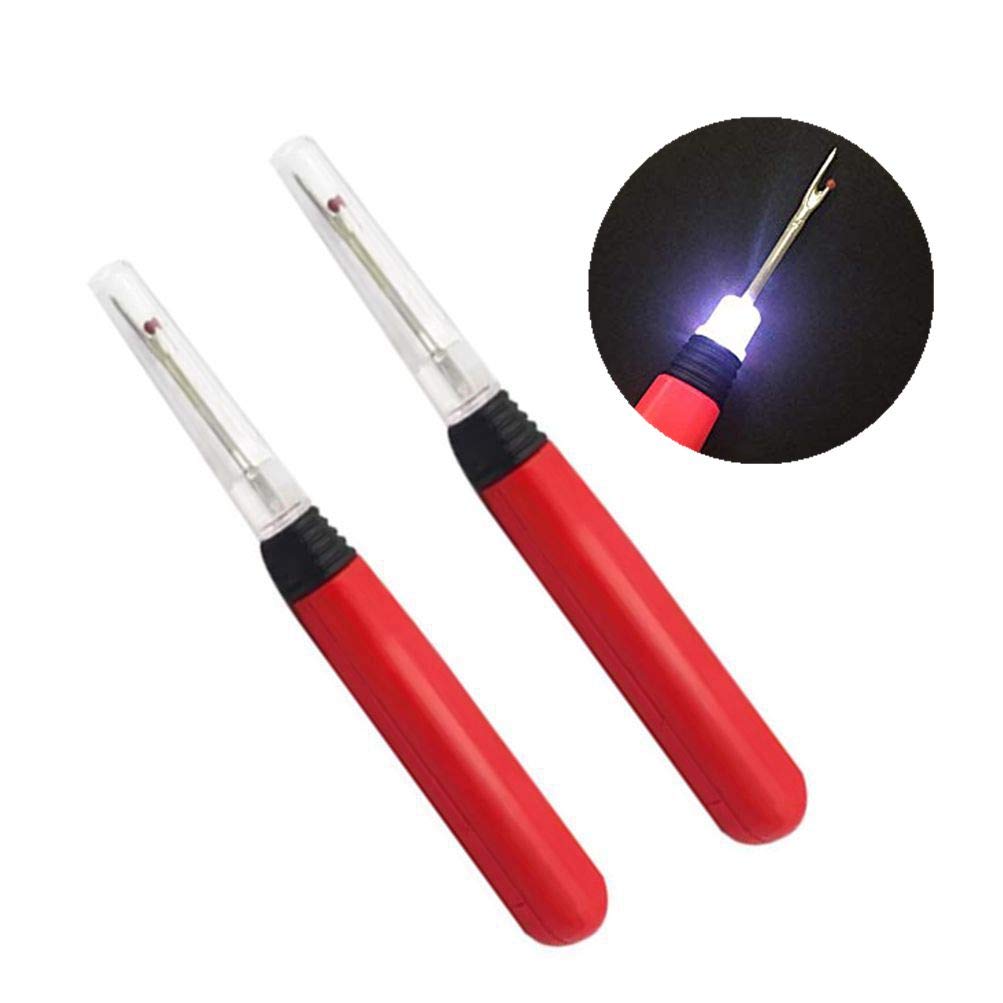 Seam Ripper Tool with Light Kit 1pcs Large LED Seam Ripper and 1pcs Small Sewing Thread Remover Sewing Stitch Rippers