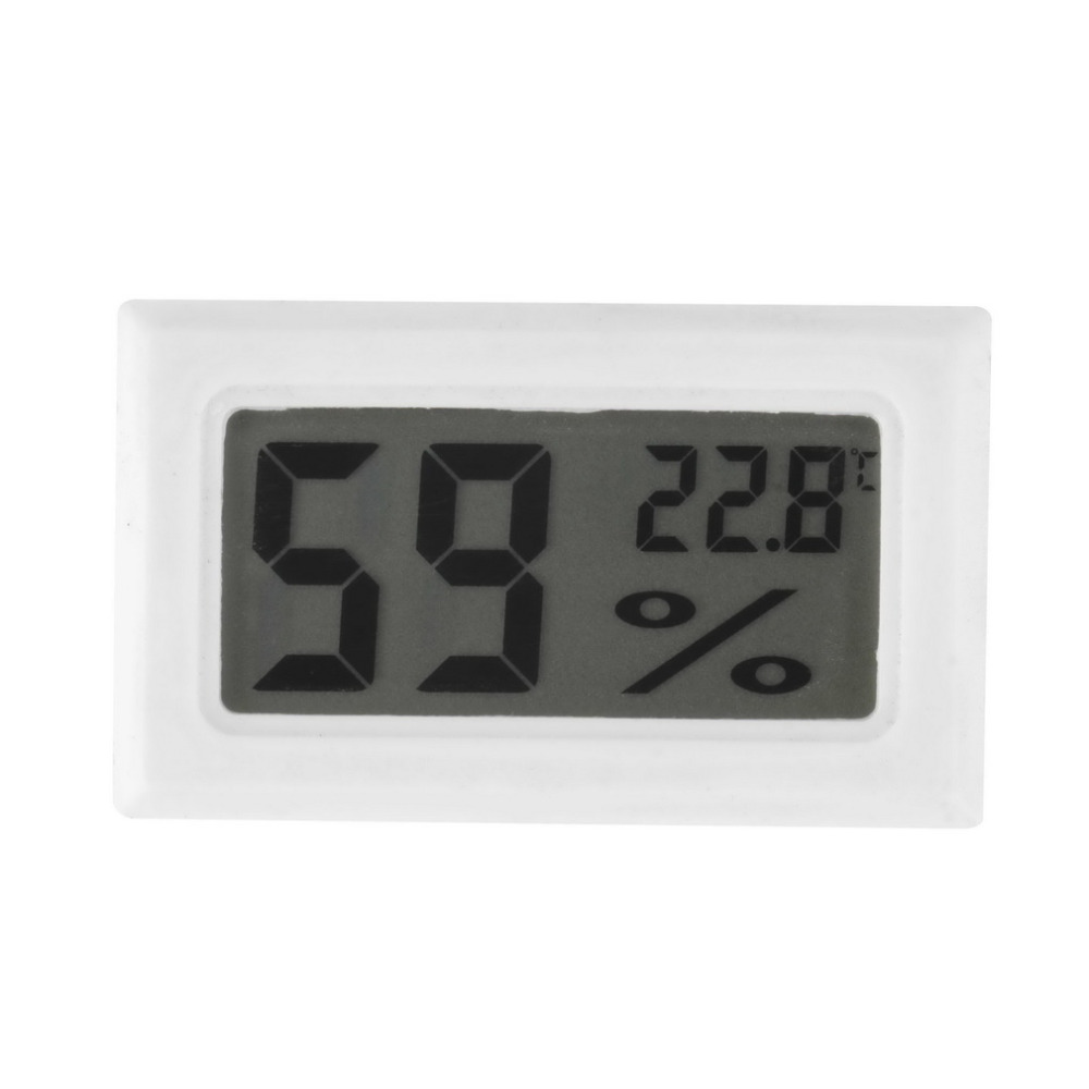 LCD Digital Thermometer Hygrometer Probe Fridge Freezer Thermometer Thermograph for Refrigerator Temperature Control -50~110 C: White Hygrometer