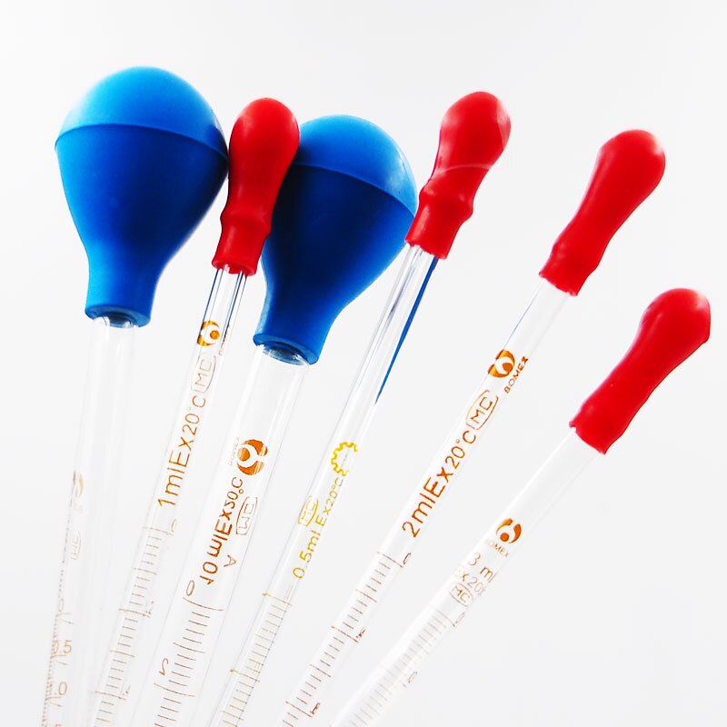 20 pieces/lot Lab Glass Pipette with Cap Pasteur Pipet rubber Rubber Head Graduated Dropper Laboratory Measuring Pipette