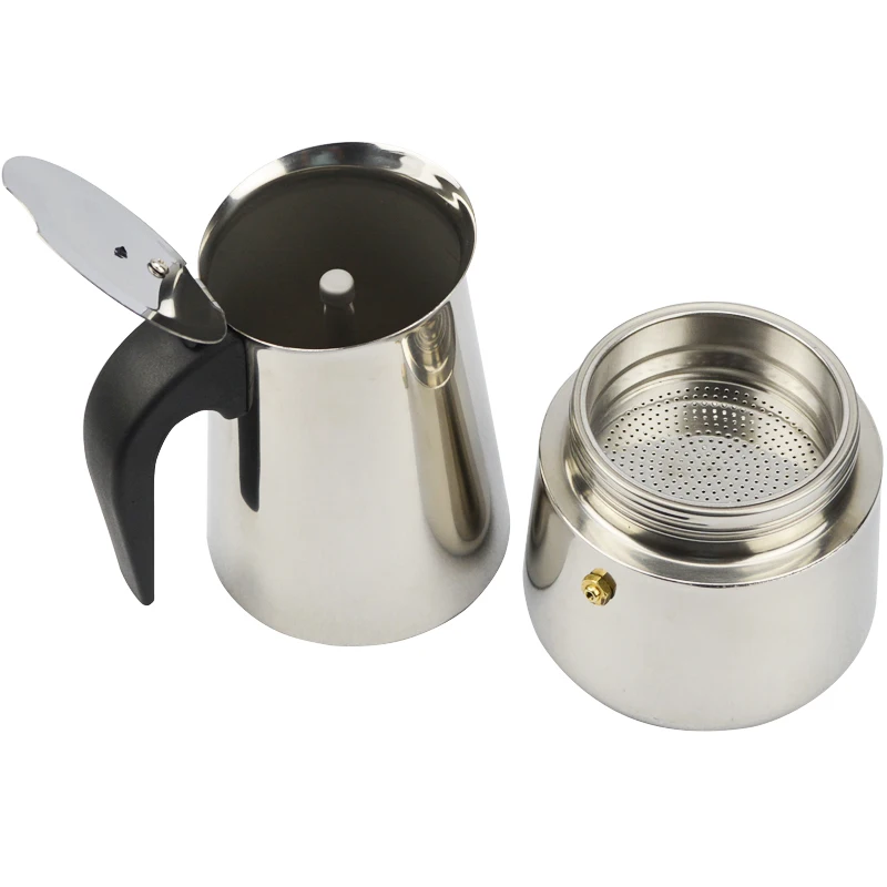 2/4/6/9 Kopjes Rvs Koffiezetapparaat Moka Pot Espresso Maker Cups Latte Percolator Fornuis top Espresso Pot