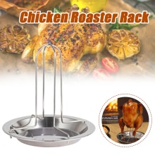 Chicken Roaster Rack Stainless Steel Vertical Chicken Rack Holder Whole Chicken Stand for Oven Grill Smoker