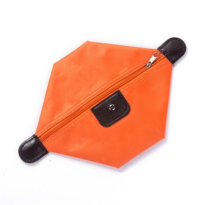 Faltbare Frauen Reisen Kosmetik Tasche Mini Mädchen machen-hoch Tasche Organizer Wasserdicht Nylon verrotten Große Kapazität Reißverschluss Kulturbeutel fallen: Orange