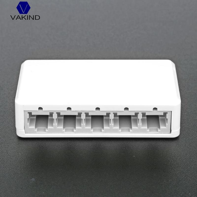 5 Port 10/100Mbps Mini Ethernet Network Switch Desktop Lan Hub High Performance Ethernet Smart Switcher EU Power Adapter