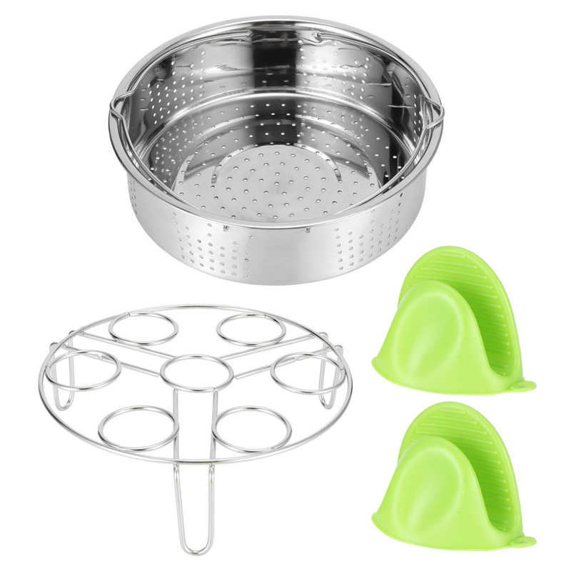 Panela de vapor instantâneo 3 pçs, cesta de vapor de comida, rack de ovo, acessórios para panela de pressão fritadeira elétrica, utensílio de cozinha, ferramentas de cozinha