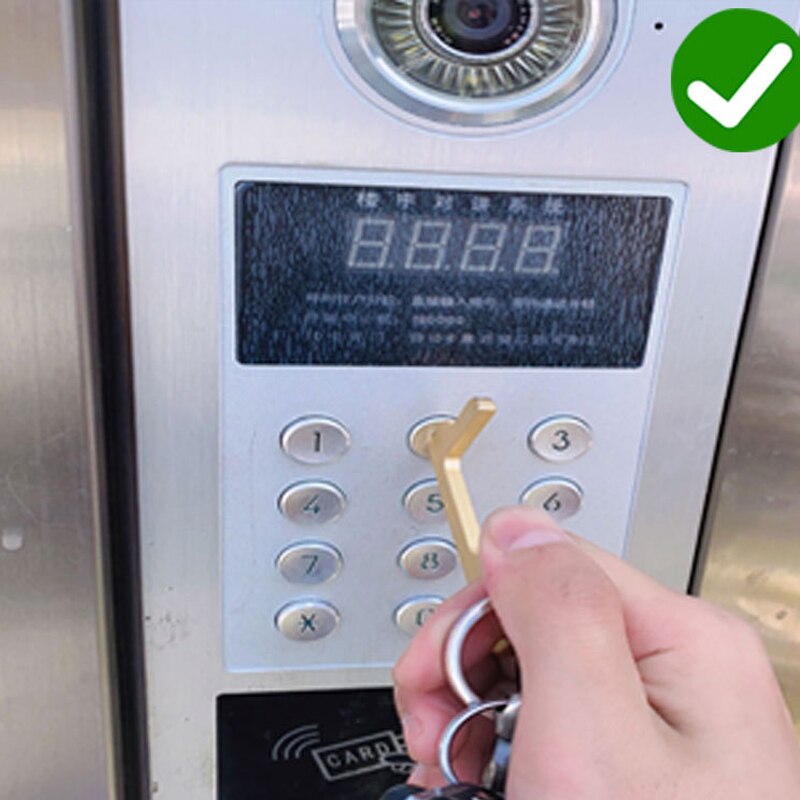 Ouvre-porte Anti-contact antibactérien anti-épidémie anti-virus en laiton EDC protection isolation clé sécurité et santé ouvre-porte