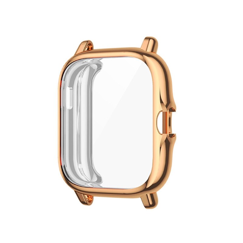 Bescherming Case Voor Amazfit-Gts 2 Smart Horloge Plating Tpu Soft Cover Volledige Sch: Rose Red
