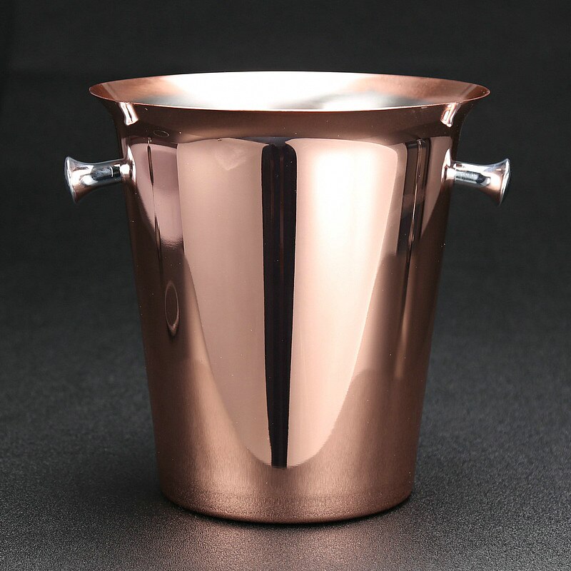 Stainless Steel Ice Bucket 5L Plated Rose Gold Champagne Bucket Copper Plated Ice Bar Champagne Buckets