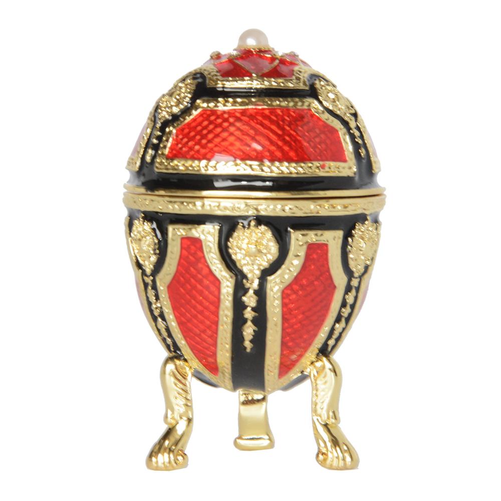 Mini Vintage Egg Trinket Box Easter Enameled Egg