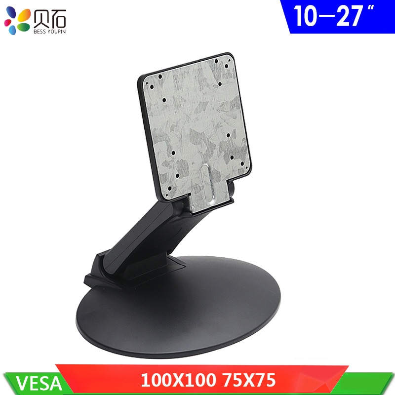 Opvouwbare Lcd Monitor Tafel Stand Verstelbare Tv Mount Houder Bureau Beugel Voor 10 &#39;&#39;-27&#39;&#39; Tv Met Vesa gat 75X75 Mm 100X100 Mm