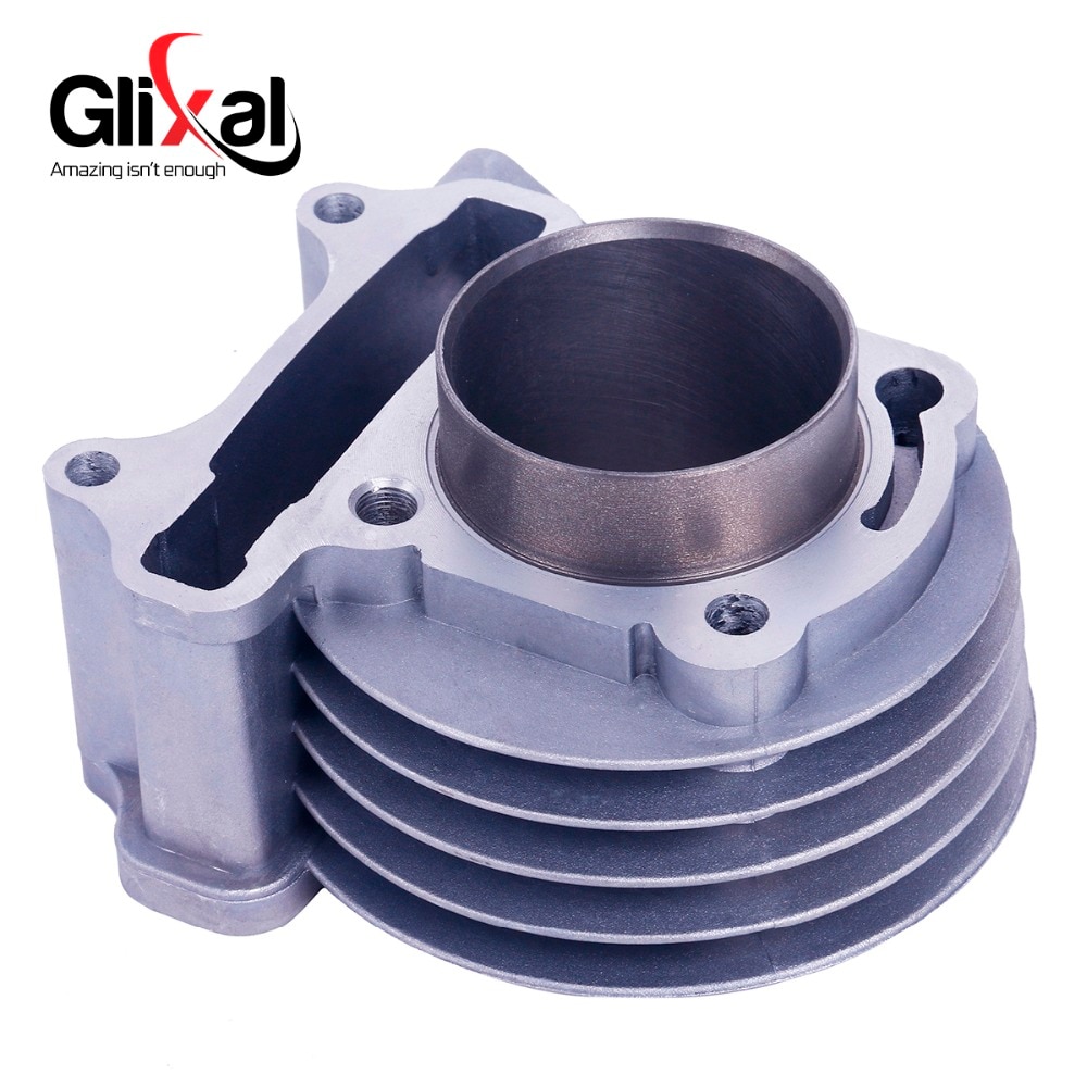 Glixal GY6 100cc 50mm Scooter Engine 4-stroke 139QMB 139QMA Moped Big Bore Cylinder Rebuild Kit Cylinder Head assy (69mm Valve)