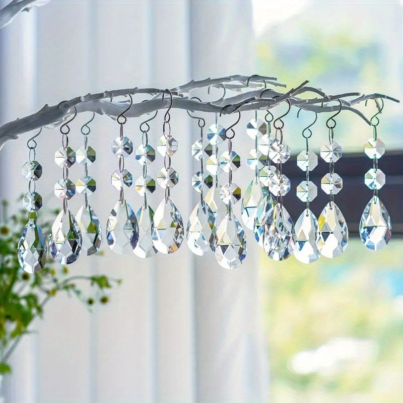 2 Stuks Crystal Clear 38mm Kroonluchter Hanger Kralen Kroonluchter Home Decor Regenboog Prisma Zon Catcher Tuin Trouwzaal decor