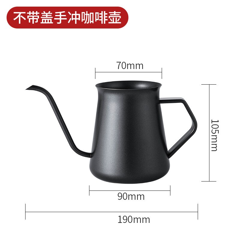 400ml tunn munkruka med lock rostfritt stål i japansk stil handtvättkruka hängande öronkanna kaffekanna förtjockad minikruka teflon: 400ml utan lock