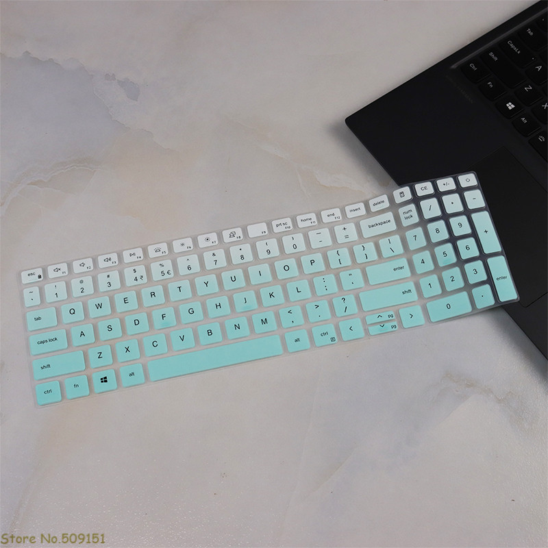 For Dell Inspiron 15 3000 3510 3511 3515 Inspiron 17 5000 7510 Dell Vostro 3510 3515 5510 5515 Laptop Keyboard Skin Cover: Gradual skyblue
