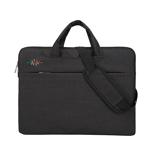 A4 Document Bag Multi-functional Men's And Women Briefcases Laptop Notebook Pens Computer Pouch Folder Office School Supplies: Black Bag