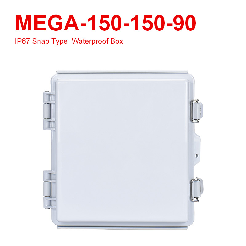 ABS Waterproof Enclosure IP67 Plastic Box Electrical Wire Junction Housing Outdoor With buckle Hasp Electronic Project Case: Not Visible / 150-150-90