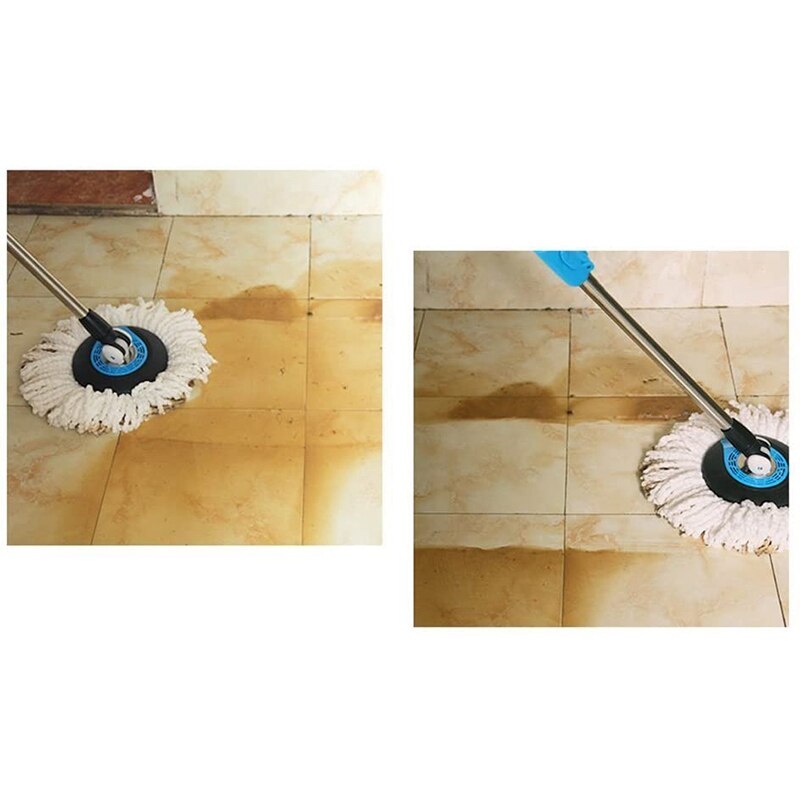 6Pcs 360° Spin Mop Replacement Head, Round Shape Microfiber Standard Size Mop Head Refill for Hurricane Mopnado