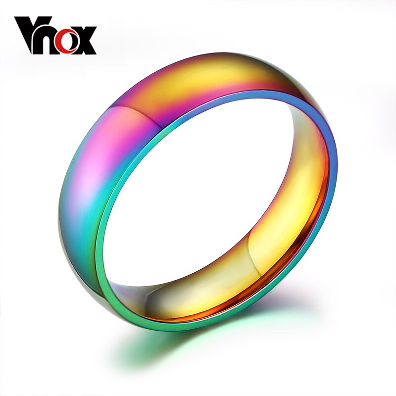 Vnox Trendy Goud-kleur vrouwen Ring Magic Kleur Rvs Bruiloft Verlovingsringen