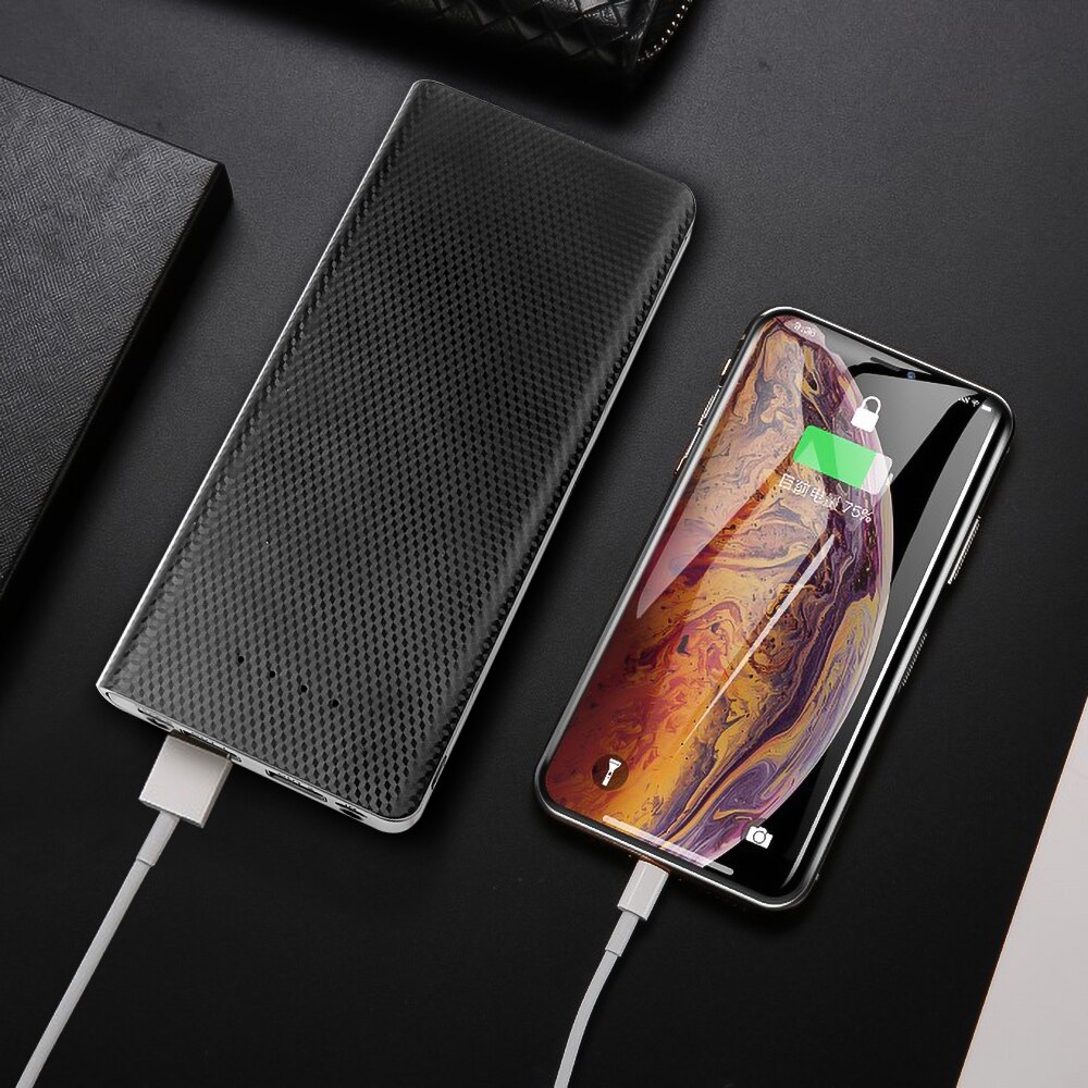 Four jack 20000mAh Double led light 5V Dual USB 8*18650 Power Bank Type C USB Battery Box Mobile Phone Charger DIY Shell Case