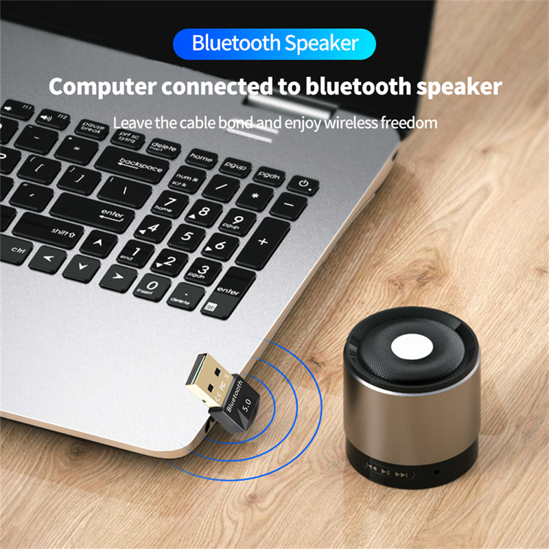 Adapter USB Bluetooth 5.0 Dongle Bezprzewodowy nadajnik-odbiornik Bluetooth do komputera PC Laptop Komputer stacjonarny Stereofoniczna klawiatura muzyczna