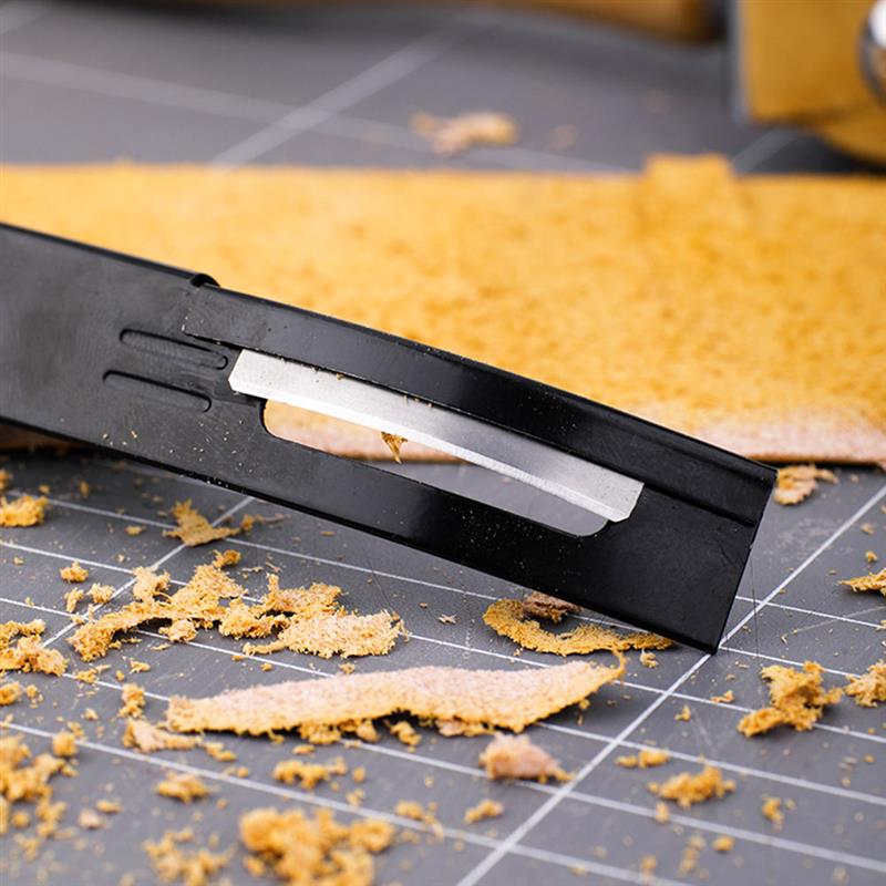 Steel Modern Safety Beveler Skiver Thinning Leather Craft Blade Knife DIY Seams Tool For Home Handmade Accessories+3 Blades