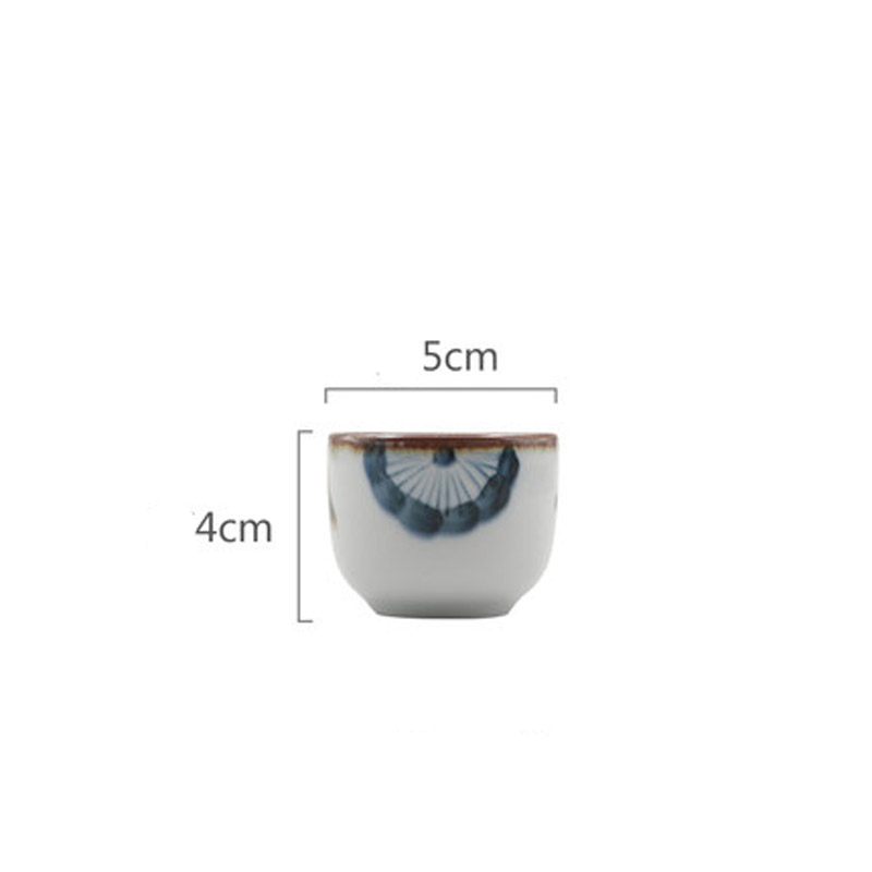 FANCITY Hand-painted hand-color sake bottle set household wine bottle wine glass white wine glass yellow wine glass dispenser: 3