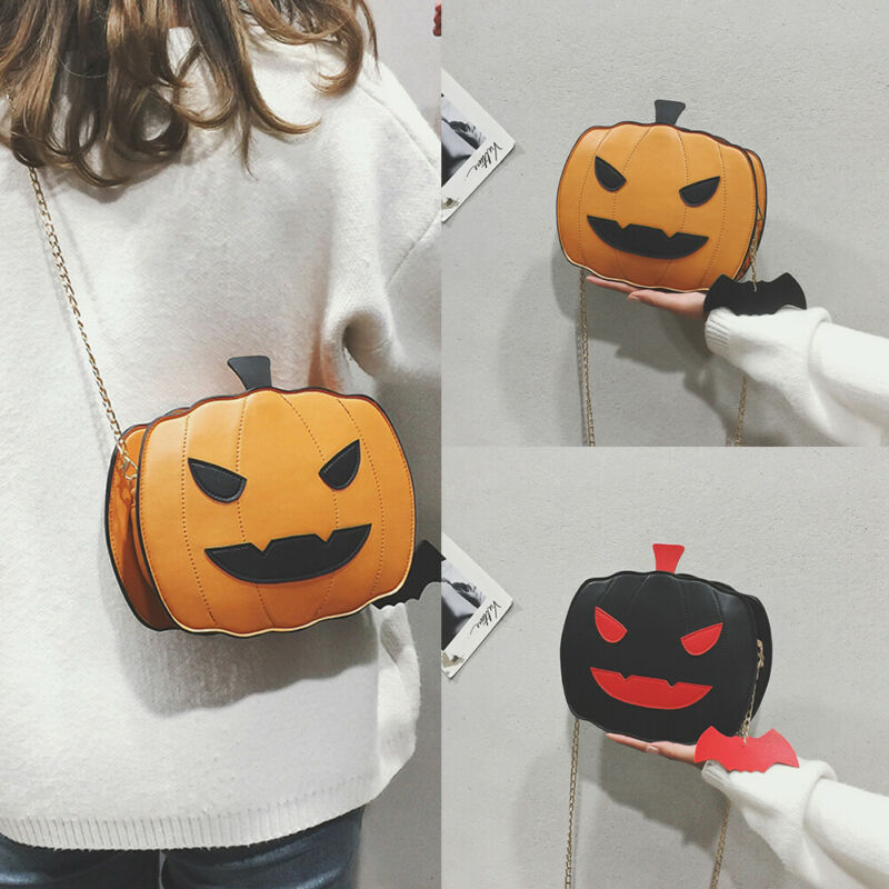 bolso de mano con forma de calabaza de Halloween para mujer