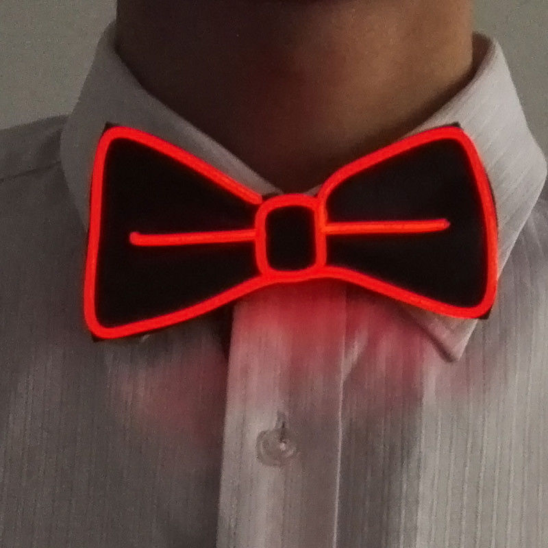 Neueste Männer LED Draht Krawatte Bowtie Blinklicht Bis El Draht Fliege Krawatte LED Mens Lichter Bowtie Hochzeit glühen partei Liefert: verrotten