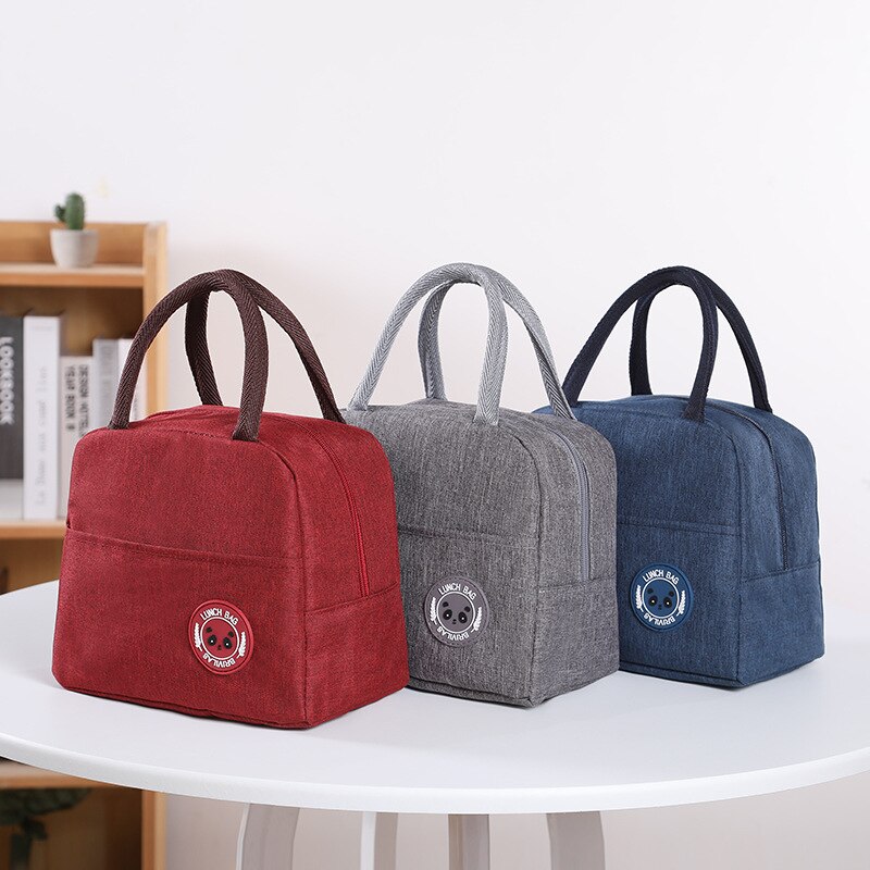 Novelty Nylon Portable Zipper Thermal Oxford Lunch Bags Waterproof Comfortable Leisure Bags Food Bags lunch bags for women