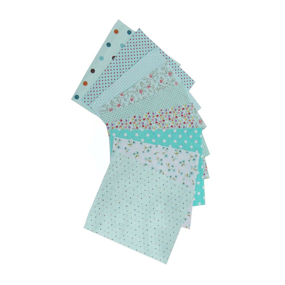 Nice Handmade 9pcs DIY Cotton Fabrics Patchwork Group Plain Square Cotton Cloth DIY Manual Floral Pattern Cloth 25*25cm
