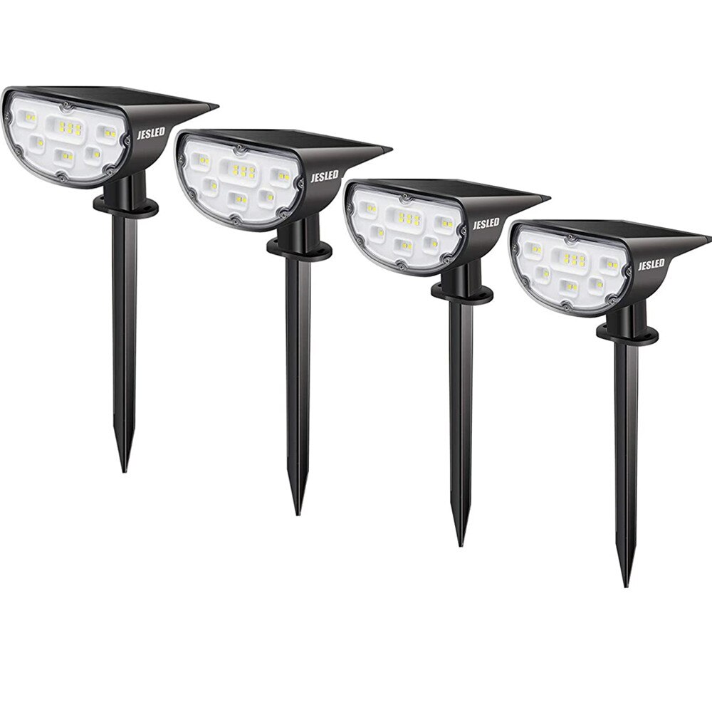JESLED Solar Lamp Led Solar Light Outdoor Garden Landscape Lawn Lamp Decoration Powered Sunlight Waterproof Street Lighting: 4PCS 6000K