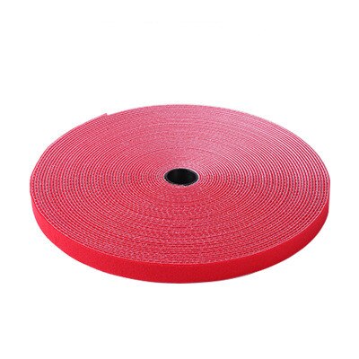 1 Roll 1 Cm * 1 M Kleur Magische Lijm Zelfklevende Tape Band Hoepel Lus Band Klittenbandsluitingen Sluiting tape Scratch Roll Bevestiging Tape: Red 1m