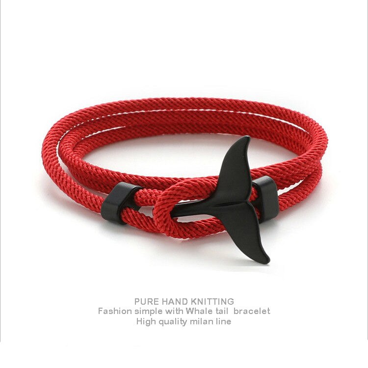 Bransoletka lotnicza lina poliestrowa kotwica bransoletka męska bransoletka