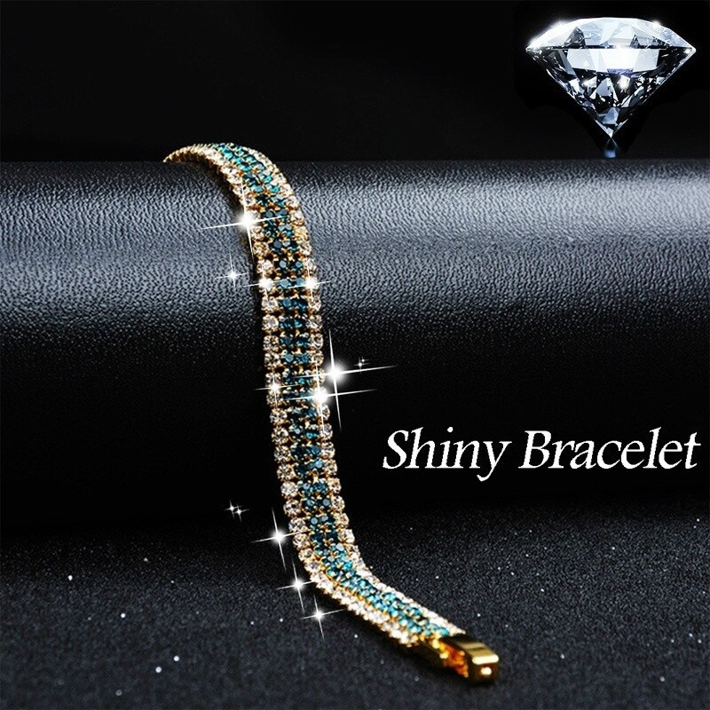 Romeinse Stijl Groen Wit Strass Armband Charm Shining Bangle Voor Meisjes Party Engagement Sieraden Xmas