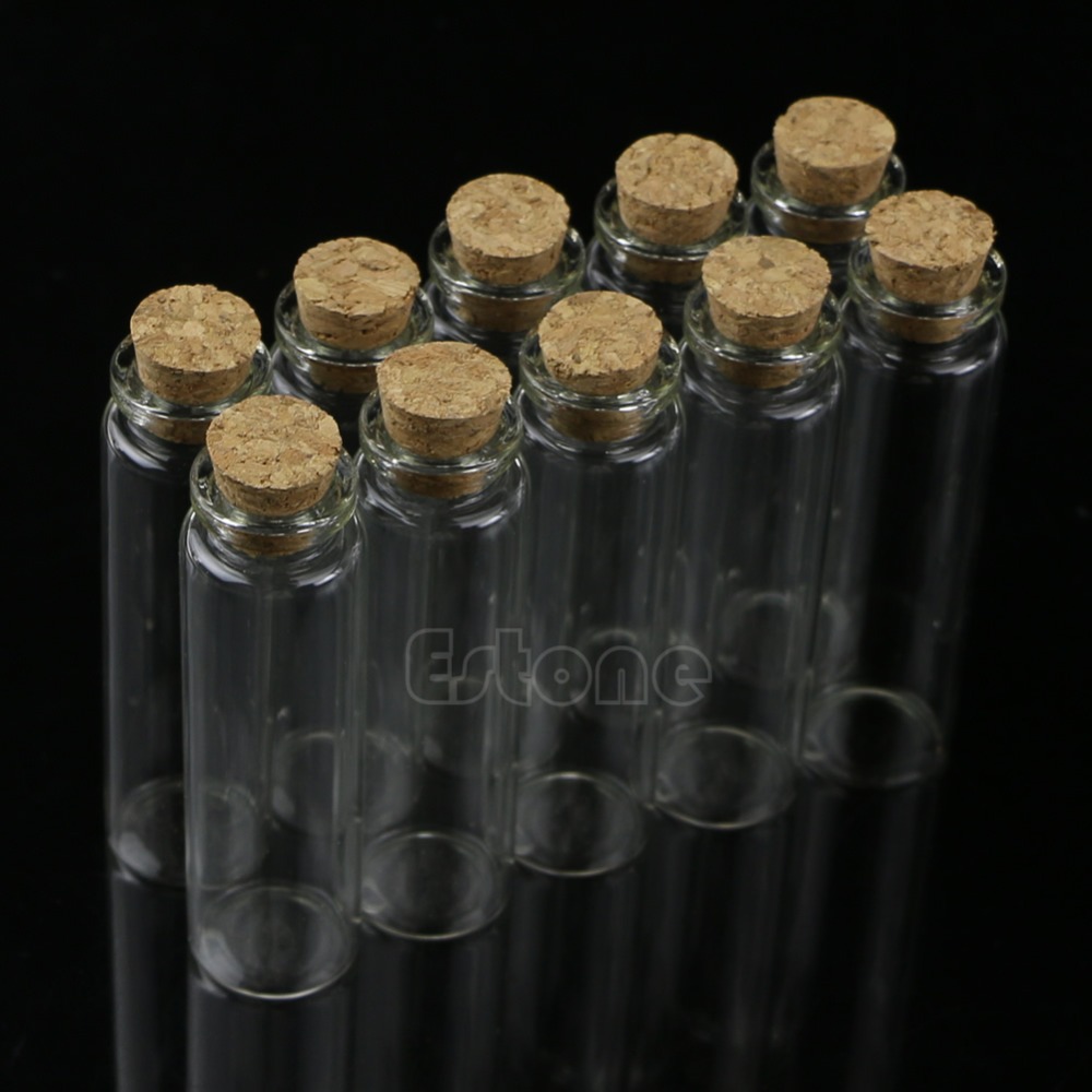 10pcs 20ml 22*80mm Mini Glass Bottle Vial with Ck Stopper Stage Pendant