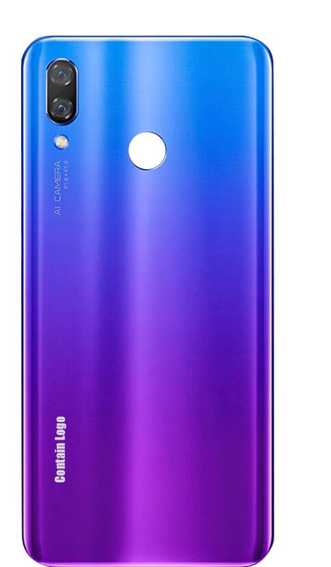 Funda trasera para Huawei Nova 3, carcasa de batería, reemplazo: IrisPurple With Lens
