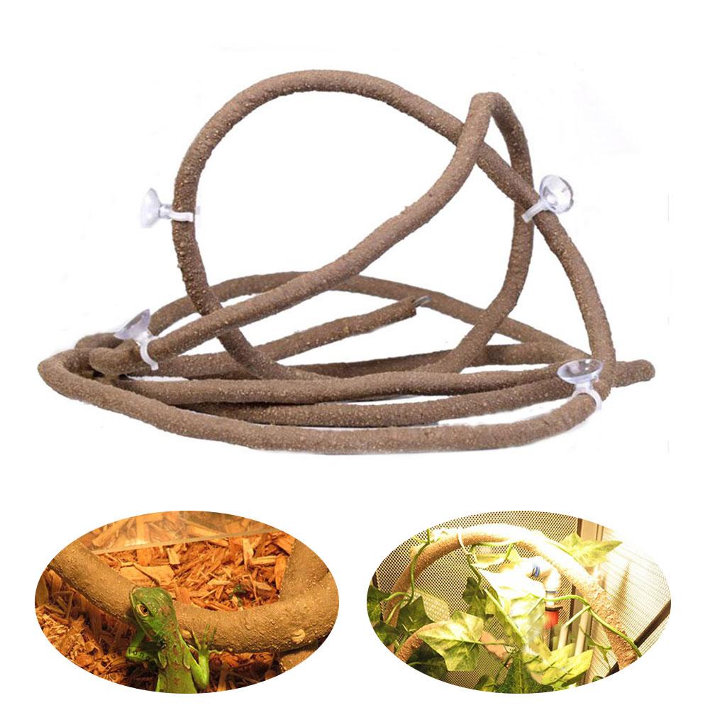 Reptile Habitat Decor Lizard Chameleon Reptile Box Tropical Rainforest Landscaping Material Simulation Plant Rattan Vine Decor