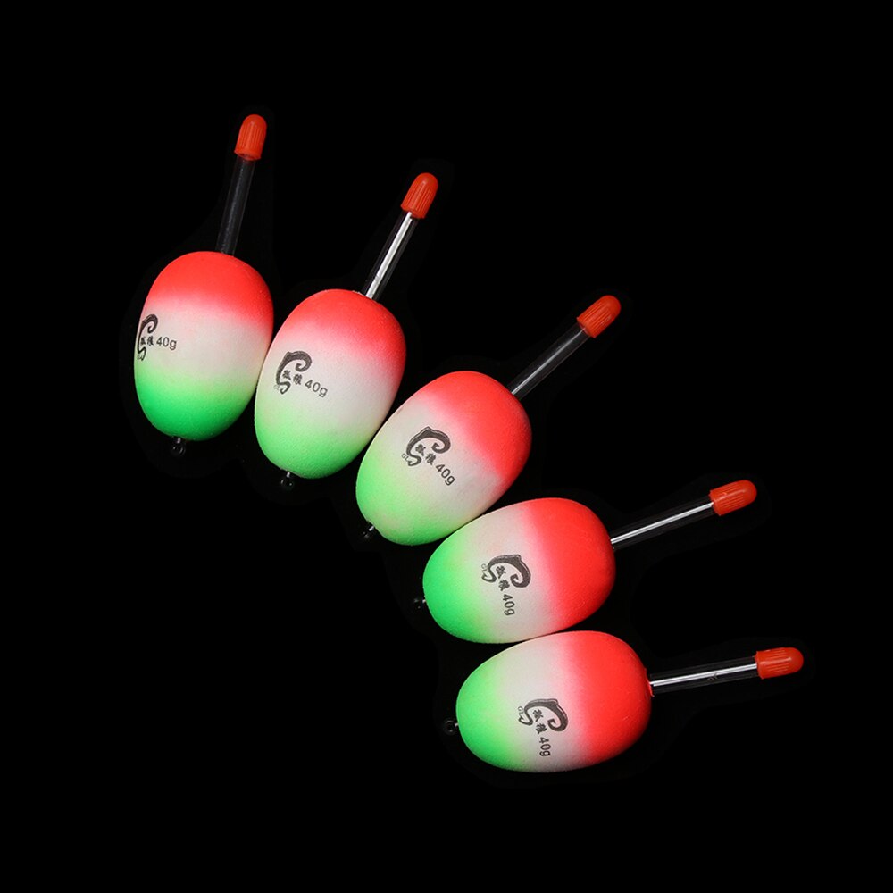 5Pcs Eva Lichtgevende Floating Floats Zee Rock Vissen Opvallend Hard Tail Buik Float Vissen Accessoire 10/15/20/30/40/50/80/90/100G